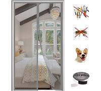 KZhanmy Magnet Fly Screen Door Insect Protection, Magnetic Mosquito Net,Automatic Closed Anti-Mosquito Curtain for Balcony and Patio Door-Gray-B|| 135x215cm(53x84inch)