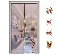 KZhanmy Magnet Fly Screen Door Insect Protection, Magnetic Mosquito Net,Automatic Closed Anti-Mosquito Curtain for Balcony and Patio Door-Brown-B|| 90x200cm(35x78inch)