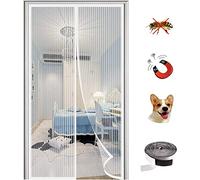 KZhanmy Magnet Fly Screen Door Insect Protection, Magnetic Mosquito Net,Automatic Closed Anti-Mosquito Curtain for Balcony and Patio Door-White A|| 110x195cm(43x76inch)