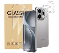 KZIOACSH 2+2 Pack Back Screen Protector for Oppo Find X9 Pro with Camera Lens Protector, 9H Hardness HD Clear Bubble Free Anti-Scratch Protective Tempered Glass Film for Oppo Find X9 Pro