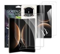 KZIOACSH 2+2 Pack Inner+Exterier Screen Protector for Huawei Mate X7, HD Clear Elastic Edge Soft TPU Fingerprint Unlocking Selfhealing Bubble Free Screen Guard Film for Huawei Mate X7