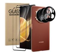 KZIOACSH 2+2 Pack Screen Protector for Honor Magic V3 5G with Camera Lens Protector, Ultra Slim 3D Curved HD Clear Fingerprint Unlocking Bubble Free Anti-Scratch Protective Screen Cover Film