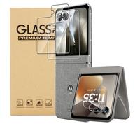 KZIOACSH 2+2 Pack Screen Protector for Motorola Razr 70 with Camera Lens Protector, 9H Hardness Scratch Resistant Bubble Free Protective Exterior Tempered Glass Film Screen Guard