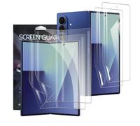 KZIOACSH 2+2 Pack Screen Protector for Samsung Galaxy Z Fold 7/Samsung Galaxy Z Fold7, HD Clarity Elastic Edge Soft TPU Fingerprint Unlocking Scratchproof Bubble Free Protective Cover Film