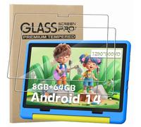 KZIOACSH 2 Pack Screen Protector for Laptok Kids Tablet/Laptok KT1016 10 Inch, Ultra Clear 9H Hardness Touch Sensitive Anti-Scratch Anti-Fingerprint Protective Tempered Glass Film