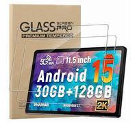 KZIOACSH 2 Pack Screen Protector for MUISOO G9/G9L/QJG9UK/MUISOO Android 15 Tablet 11.5 Inch, Ultra Clear 9H Hardness Touch Sensitive Anti-Scratch Anti-Fingerprint Protective Tempered Glass Film