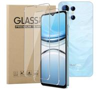 KZIOACSH 2 Pack Screen Protector for OUKITEL C3/OUKITEL C2, Ultra Slim 9H Hardness HD Clear Oleo-phobic Coating Anti-Scratch Bubble Free Protective Tempered Glass Film
