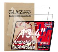 KZIOACSH 2 Pack Screen Protector for TABWEE T60 PRO/TABWEE 13 Inch Large Screen Tablets 13.4 Inch, Ultra Clear 9H Touch Sensitive Anti-Scratch Protective Tempered Glass Screen Guard