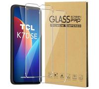 KZIOACSH 2 Pack Screen Protector for TCL K70 SE, Ultra Slim 9H Hardness HD Clear Oleo-phobic Coating Anti-Scratch Bubble Free Protective Tempered Glass Film for TCL K70 SE