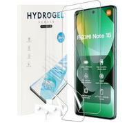 KZIOACSH 2 Pack Screen Protector for Xiaomi Redmi Note 15 4G, HD Clarity Elastic Edge Soft TPU Fingerprint Unlocking Scratchproof Bubble Free Protective Cover Film for Xiaomi Redmi Note 15 4G