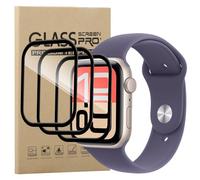 KZIOACSH 3 Pack Screen Protector for Apple Watch SE 3/SE 2/SE 44mm, HD Clarity 3D Curved Edge High Definition Transparent Anti-Scratch Anti-Fingerprint Shatterproof Protective PET Screen Film