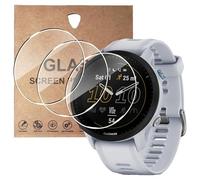 KZIOACSH 3 Pack Screen Protector for Garmin Forerunner 955/Forerunner 955 Solar, 2.5D Round Edge 9H Hardness HD Clear Anti-Scratch Anti-Fingerprint Bubble-Free Protective Tempered Glass Film