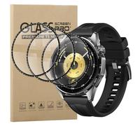 KZIOACSH 3 Pack Screen Protector for Huawei watch GT6 46mm, HD Clarity 3D Curved Edge High Definition Shatterproof Anti-Fingerprint Anti-Scratch PMMA Screen Guard Film for Huawei watch GT6 46mm