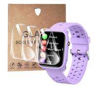 KZIOACSH 3 Pack Screen Protector for Smart Watch for Kids/ModaWin W98 1.83 Inch, Ultra-thin Flexible Scratch Resistant Anti-Fingerprint Self-Healing Soft TPU Bubble Free Protective Screen Film