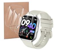 KZIOACSH 3 Pack Screen Protector for Smart Watch for Men Women Answer/QCOQ P98 1.96 Inch, Ultra Slim Self-Healing Soft TPU Scratch Resistant Anti-Fingerprint Bubble Free Dispaly Screen Film
