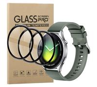 KZIOACSH 3 Pack Screen Protector for Xiaomi Watch 5, HD Clarity 3D Curved Edge High Definition Transparent Anti-Scratch Anti-Fingerprint Shatterproof Protective PET Screen Film