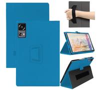 KZIOACSH Case for Acer Gadget E10 ETPad 10.95 Inch with Pencil Holder and Wrist Strap, Full Coverage Soft PU Leather Folding Stand Folio Anti-Drop Shockproof Rugged Protective Cover, Sky Blue