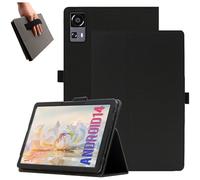 KZIOACSH Case for Acer Gadget E10 ETPad 10.95inch, Full Coverage Soft PU Leather Folding Stand Folio Anti-Drop Shockproof Rugged Protective Cover with Pencil Holder and Wrist Strap, Black