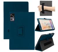 KZIOACSH Case for Acer Gadget E10 ETPad, Full Coverage Soft PU Leather Folding Stand Folio Anti-Drop Shockproof Rugged Protective Cover with Pencil Holder and Wrist Strap, Dark Blue
