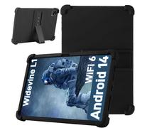KZIOACSH Case for Blackview Tab 30 Wifi/70 Wifi Tablet, Heavy Duty Shockproof Soft Silicone Rugged Back Cover Reinforced Corners Lightweight Anti-Drop Tablet Case with Adjustable Kickstand,Black