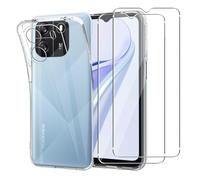 KZIOACSH Case for Blackview WAVE 6C, Flexible Transparent [Anti-Scratch] Soft TPU Case Full-Body Protection Shock Absorption Sturty Dureble Bumper Cover with 2 Tempered Glass Screen Protector