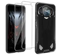 KZIOACSH Case for DOOGEE S200/S200X/S200 Plus with 2 Tempered Glass Screen Protector, Flexible Ultra Slim Drop Protection Anti-Scratch Rugged Silky-Soft Touch Shockproof Anti-Fingerprint Bumper Cover
