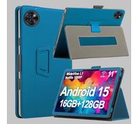KZIOACSH Case for DOOGEE U11/DOOGEE U11 Pro, Heavy Duty Shockproof Soft Silicone Rugged Back Cover Reinforced Corners Lightweight Anti-Drop Tablet Protective Case with Adjustable Kickstand,Blue
