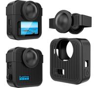 KZIOACSH Case for GoPro MAX 2 with Lens Cap, Full Protection Lightweight Shock-Absorption Soft Silicone Anti-Fingerprint Anti-Scratch Action Camera Bumper Cover Case Sleeves,Black