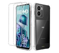 KZIOACSH Case for HMD Fusion X1/HMD Fusion 5G/HMD Fuse, Ultra Transparent [Anti-Scratch] Soft TPU Full-Body Protection Shock Absorption Rugged Bumper Cover with 2 Tempered Glass