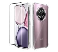 KZIOACSH Case for Honor Magic 7 Lite/Magic7 Lite 5G, Ultra Transparent Anti-Scratch Soft TPU Cover Case Full-Body Protection Shock Absorption Rugged Bumper Cover with 1 Tempered Glass Screen Protector