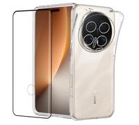 KZIOACSH Case for Honor Magic 8 Pro/Magic8 Pro with 1 Screen Protector, Full-Body Protection Flexible Transparent Anti-Scratch Soft TPU Shock Absorption Bumper Cover for Honor Magic 8 Pro/Magic8 Pro