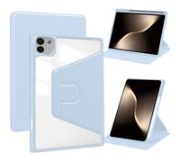 KZIOACSH Case for Honor MagicPad 3, Ultra Slim Adjustable Kickstand Anti-Drop Anti-Scratch Shockproof Soft PU Leather+ Hard PC Rugged Bumper Cover with Pen Slot for Honor MagicPad 3,Sky Blue