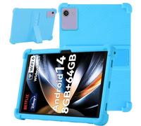 KZIOACSH Case for HotLight C10/Ainmel C10BK/Byxsb C10/Hakaug C10/Kotsren C11 10.1 Inch, Shockproof Silicone Rugged Reinforced Corners Lightweight Anti-Drop Case with Adjustable Kickstand,Sky Blue