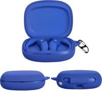 KZIOACSH Case for JBL Endurance Zone with Carabiner, Ultra Slim Washable Sumdge-Proof Protective Silicone Anti-Scratch Anti-Lost Earphone Skin Bumper Cover, Dark Blue