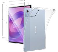 KZIOACSH Case for Lenovo Idea Tab 11.0 inch/Lenovo Tab K11 Gen 2 with 2 Tempered Glass Screen Protector, Corner Protection Ultra Transparent Anti-Scratch Shock Absorption Soft TPU Rugged Bumper Cover