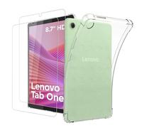 KZIOACSH Case for Lenovo Tab One/Lenovo Tab K9 2025 with 2 Tempered Glass Screen Protector, Corner Protection Ultra Transparent Anti-Scratch Shock Absorption Soft TPU Rugged Bumper Cover