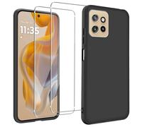 KZIOACSH Case for Motorola Edge 60 Neo/Edge 50 Neo/Thinkphone 25, Flexible Ultra Slim Drop Protection Anti-Scratch Rugged Silky-Soft Touch Matte TPU Shockproof Bumper Cover with 2 Screen Protector