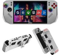 KZIOACSH Case for MSI Claw A8 BZ2EM with Kicstand, Full Protection Lightweight Shock-Absorption Soft TPU Anti-Fingerprint Anti-Scratch Gaming Console Protective Rugged Skin Cover,White