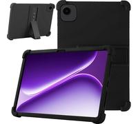 KZIOACSH Case for OnePlus Pad Go 2, Lightweight Shockproof Soft Silicone Reinforced Corners Anti-Drop Anti-Scratch Rugged Tablet Cover with Adjustable Kickstand for OnePlus Pad Go 2, Black