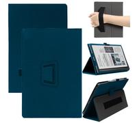 KZIOACSH Case for Onyx Boox Note Air 5 C/Note Air 4 C/Note Air 3 C with Pencil Holder and Wrist Strap, Full Coverage Soft PU Leather Folding Stand Folio Anti-Drop Shockproof Cover, Drak Blue