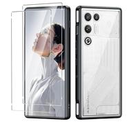 KZIOACSH Case for RedMagic 11 Air with 2 Tempered Glass Screen Protector, Lightweight Ultra Clear Non-Yellowing Shockproof Anti-Scratch TPU Bumper+Hard Acrylic Protective Cover