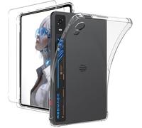 KZIOACSH Case for RedMagic Astra 2/RedMagic Gaming Tablet 5 Pro 9.06 Inch with 2 Screen Protector, Corner Protection Ultra Transparent Anti-Scratch Shock Absorption Soft TPU Rugged Bumper Cover
