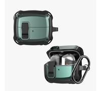 KZIOACSH Case for Samsung Galaxy Buds 3/Buds 3 Pro, [Reinforced Protection] Hard PC + Soft TPU Shockproof Protective Cover Full-Coverage Anti-Lost Rugged Carrying Case with Keychain Hook,Green