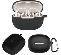 KZIOACSH Case for SHOKZ OpenDots One/OpenDots One E310, Ultra Slim Anti-Scratch Anti-Lost Protective Silicone Washable Sumdge-Proof Earphone Skin Bumper Cover with Carabiner, Black