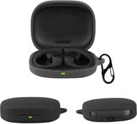 KZIOACSH Case for SHOKZ OpenFit Pro with Carabiner, Ultra Slim Anti-Scratch Anti-Lost Washable Sumdge-Proof Protective Silicone Earphone Bumper Cover for SHOKZ OpenFit Pro, Black