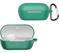 KZIOACSH Case for Sony WF-C710NSA/Sony WF-C710N, Ultra Slim Anti-Scratch Anti-Lost Protective Silicone Earbuds Case Lightweight Washable Sumdge-Proof Earphone Skin Bumper Cover with Carabiner, Green