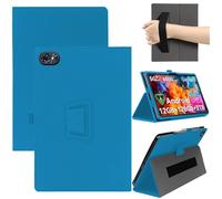 KZIOACSH Case for TABWEE T80 10.1inch/TABWEE T80 Android 15 Tablet 10.1 Inch with Pencil Holder and Wrist Strap, Full Coverage Soft PU Leather Folding Stand Folio Anti-Drop Shockproof Cover, Sky Blue