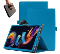 KZIOACSH Case for TCL Nxtpaper 11 Plus 11.5 inch, Premium Leather Reinforced Corners Folding Stand Anti-Drop Shockproof Rugged Protective Cover with Pencil Holder and Wrist Strap,Peacock Blue