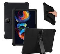 KZIOACSH Case for TCL Nxtpaper 11 Plus, Lightweight Shockproof Soft Silicone Reinforced Corners Anti-Drop Anti-Scratch Rugged Tablet Cover with Adjustable Kickstand for TCL Nxtpaper 11 Plus,Black