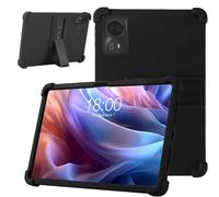 KZIOACSH Case for Teclast T65 MAX 13 Inch, Heavy Duty Shockproof Soft Silicone Rugged Back Cover Reinforced Corners Lightweight Anti-Drop Tablet Protective Case with Adjustable Kickstand,Black